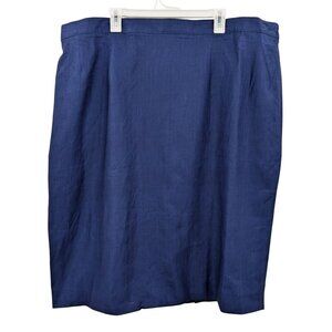 Vintage 100% Linen Pencil Skirt Women Size 26W Office Straight Fit Professional